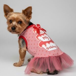 ITS MY BIRTHDAY Pink Doggy Tutu Dress